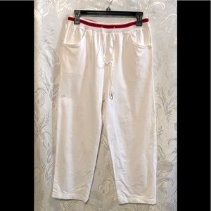 Inquest Casuals White Cotton WideBand Pants size M
